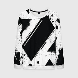 Свитшот мужской Color black white, цвет: 3D-белый
