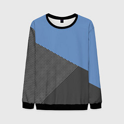 Свитшот мужской Сине-серый геометричный, цвет: 3D-черный