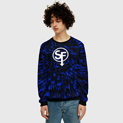 Свитшот мужской Sally Face blue energy, цвет: 3D-черный — фото 2