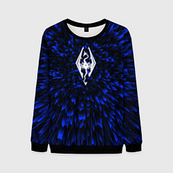 Мужской свитшот Skyrim blue energy