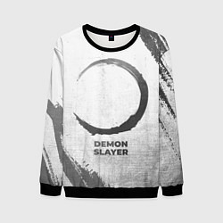 Свитшот мужской Demon Slayer - white gradient, цвет: 3D-черный