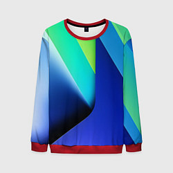 Свитшот мужской Color blue green, цвет: 3D-красный