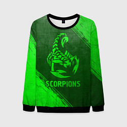 Мужской свитшот Scorpions - green gradient