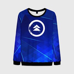 Свитшот мужской Ghost of Tsushima blue poly, цвет: 3D-черный