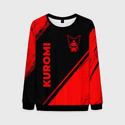 Мужской свитшот Kuromi - red gradient вертикально