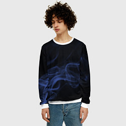Свитшот мужской Color smoke blue, цвет: 3D-белый — фото 2
