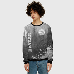 Свитшот мужской Bayern - grey gradient вертикально, цвет: 3D-черный — фото 2