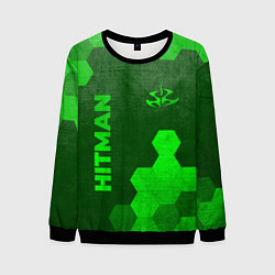 Свитшот мужской Hitman - green gradient вертикально, цвет: 3D-черный