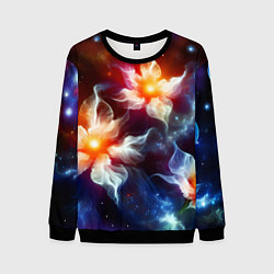 Мужской свитшот Космические лилии