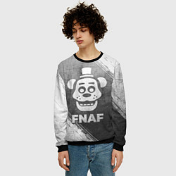 Свитшот мужской FNAF - grey gradient, цвет: 3D-черный — фото 2