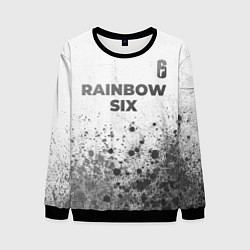 Свитшот мужской Rainbow Six - white gradient посередине, цвет: 3D-черный