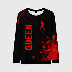 Свитшот мужской Queen - red gradient вертикально, цвет: 3D-черный