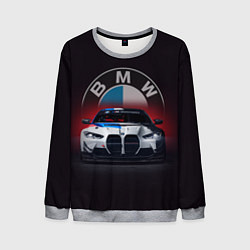 Мужской свитшот BMW на красном фоне