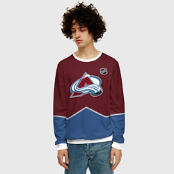 Свитшот мужской Колорадо Эвеланш хоккей, цвет: 3D-белый — фото 2