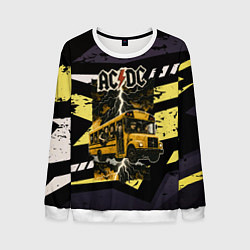 Свитшот мужской ACDC в автобусе, цвет: 3D-белый