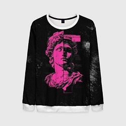 Свитшот мужской Скульптура гранж арт, цвет: 3D-белый