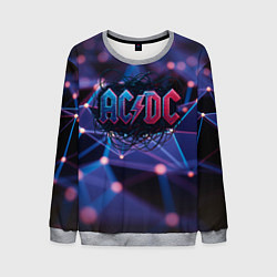Свитшот мужской ACDC лого в градиенте, цвет: 3D-меланж
