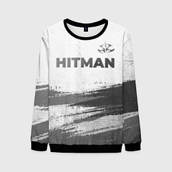 Свитшот мужской Hitman - white gradient посередине, цвет: 3D-черный
