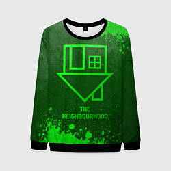 Свитшот мужской The Neighbourhood - green gradient, цвет: 3D-черный