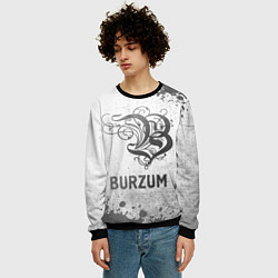 Свитшот мужской Burzum - white gradient, цвет: 3D-черный — фото 2