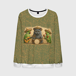 Мужской свитшот Надежды маленький оркестрик в оливковом