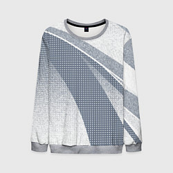 Мужской свитшот Светлый серо-голубой текстурированный с полосой