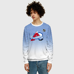 Свитшот мужской Колорадо Эвеланш - геометрический градиент, цвет: 3D-белый — фото 2