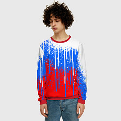 Свитшот мужской Патриот - флаг, цвет: 3D-красный — фото 2