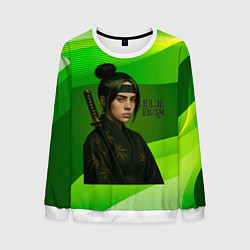 Свитшот мужской Билли Айлиш в стиле ниндзи, цвет: 3D-белый