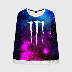 Свитшот мужской Monster energy neon space, цвет: 3D-белый