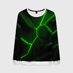 Мужской свитшот Зеленая текстура с неоном