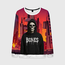 Свитшот мужской Bones скелет, цвет: 3D-белый