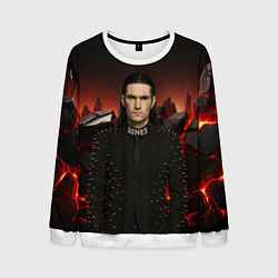 Свитшот мужской Bones в пиджаке с шыпами, цвет: 3D-белый