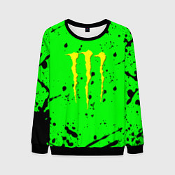 Свитшот мужской Monster energy кислотные брызги, цвет: 3D-черный