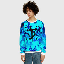 Свитшот мужской Doom неоновые тропики, цвет: 3D-белый — фото 2