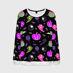 Мужской свитшот Halloween pink black pumpkin