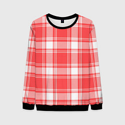 Свитшот мужской Checked red white, цвет: 3D-черный