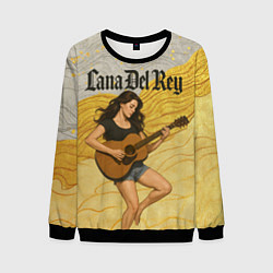 Свитшот мужской Lana Del Rey с гитарой, цвет: 3D-черный