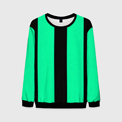 Свитшот мужской Color turquoise black line, цвет: 3D-черный
