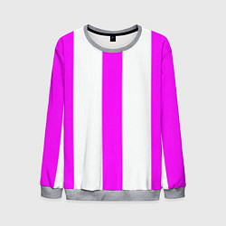 Свитшот мужской Color white pink lines, цвет: 3D-меланж