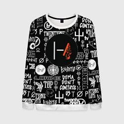 Свитшот мужской Twenty one pilots rock logo, цвет: 3D-белый