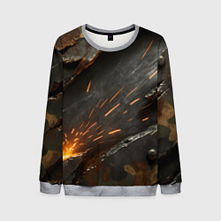 Свитшот мужской Искры метала под камуфляжем, цвет: 3D-меланж