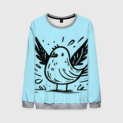 Мужской свитшот Чайка в стиле скетча