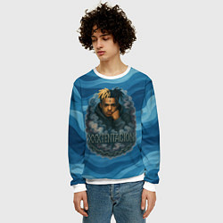 Свитшот мужской XXXTentacion в облаке, цвет: 3D-белый — фото 2