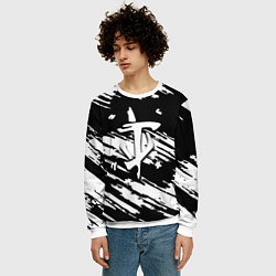 Свитшот мужской Doom краски полосы, цвет: 3D-белый — фото 2