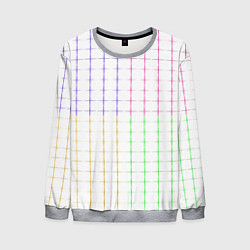 Свитшот мужской Color white multicolored stripes, цвет: 3D-меланж