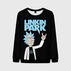 Мужской свитшот Linkin Park и Рик Санчес из Рик и Морти