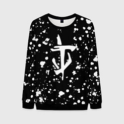 Мужской свитшот Doom белые краски текстура