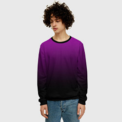 Свитшот мужской Purple gradient, цвет: 3D-черный — фото 2