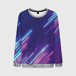 Мужской свитшот Абстракция бело синие красные полосы